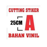 IMPACH/NUMBER FONT LETTER STICKER 25CM HEIGHT 1 DIGIT