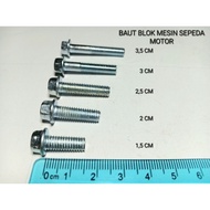 MESIN FO BOLT M6*15 - M6*35 MOTORCYCLE ENGINE BLOCK BOLT/