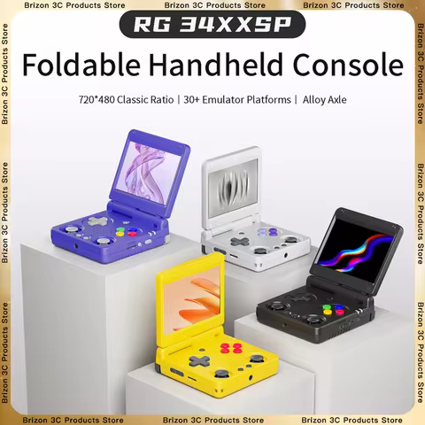 ANBERNIC RG34XX SP Linux Handheld Game Player Wireless Flip Cover HD PSP Arcade Game 64-Bit Game Con