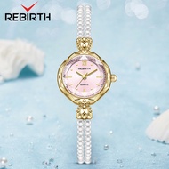REBIRTH Jam Tangan Wanita Model Korea Mutiara Tali Gelang Anti Air Jam Tangan Cewek