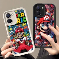 Q-9 Mario Black white Case for VIVO Y27 Y36 Y28 Y03 Y18E Y18S Y03t Y18i Y18 Y28S Y27S 5G