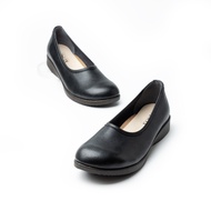 Giầy da nữ công sở đế cao 25cm giày lười nữ siêu nhẹ chống thấm nước Oblique Toe Kosu KS-23130 chín