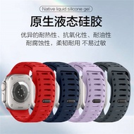Suitable for Apple Apple Watch9/8/7/6 Generation Twill Silicone Watch Strap iWatch S10 Generation Wr