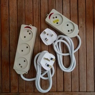 3-Prong Umrah Hajj Saudi Arabia Malaysia Singapore Hong Kong England Travel Adapter Cable Plug type 