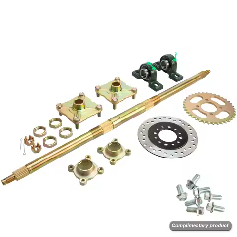740mm - 428 - 37T ATV go kart rear axle kit STD 20mm complete assembly with load hub brake disc spro
