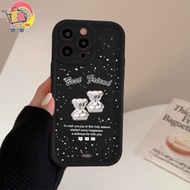 SS975 Silicone Case 3D Silver Bear Friend Softcase Casing hp ITEL A04 A05S A50 A50C A60 A70 S23+ S24