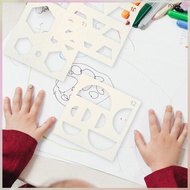 16 Pcs Learning Shape Stencils Pattern Children's Drawing Template Hexagon Geometric Ellipse Templat