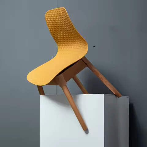 PP plastic chair School cafeteria dining chair Conference training negotiation chair Stackable woode