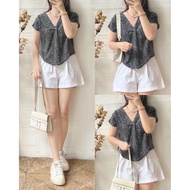 MOANA TOP/ V-NECK TOP WOMEN'S BLOUSE