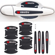 4/8pcs  Carbon Fiber Car Handle sticker Anti-scratch Car Door bowl Sticker For Isuzu D-Max MUX