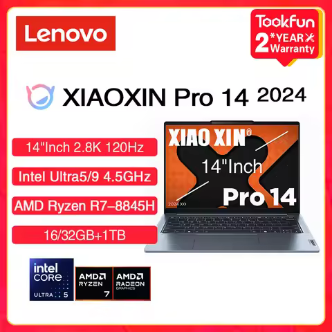 Lenovo Laptop XIAOXIN Pro 14 (IdeaPad Pro 5) 2024 Intel Ultra 5 9 AMD Ryzen R7-8845H 16/32GB 1TB 14"