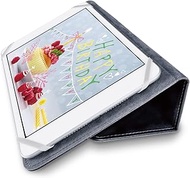 Elecom TB-08SPG2LBK Universal Tablet Case Cover, Folio Case, Soft Leather, 2 Angle Pen Holder, 7.0-8.4 Inches, Black