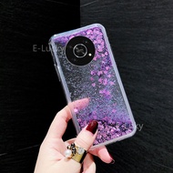 New Water Glitter Transparent Phone Case HONOR X9B X9A X8 X9 X7 Casing Huawei Nova 9 SE P50 Pro Soft Cover Liquid Bling Phone Case Honor X9 5G