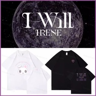 SY3 Red Velvet Bae Ju Hyun Irene I-WILL 220g thick cotton tee summer T-shirt KPOP Short Sleeve Top Y