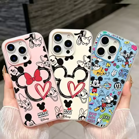 2 in 1 Disney Mickey Minnie Case For Huawei Honor 600 400 Lite Pro 90 Lite X9A X9D X8B X7B X7D X6D X