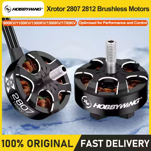 HOBBYWING Xrotor 2807/2812 900/1100/1300KV 4-6S 1500KV 4-5S / 1700KV 3-4S black Brushless Motors FPV