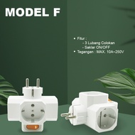Steker T Arde / Stop Kontak Arde Colokan 3 Cabang