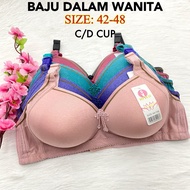 Plus size Full Cup wireless Bra Size 42-48 C/D cup bra/Coverage Bra/ baju dalam wanita