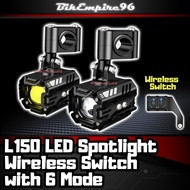 L150 LED Spotlight Wireless Switch with 6 Mode Spotlight with HORN FLASHING LIGHT Fog light Cable se