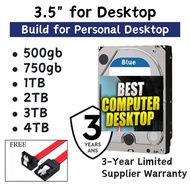 1.Blue PC Desktop HDD Hard Disk  500gb 1TB 2TB 3TB 4TB HDD 3.5" CCTV HDD Internal Hard Drive