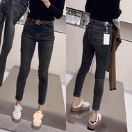 Plus Size Women's Skinny Jeans - High Waist Ankle Length - Stylish Fit 1119CK