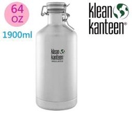 美國 Klean Kanteen 64oz 1900ml 原色鋼 快扣啤酒不銹鋼保溫瓶 K64VCSLK-BS