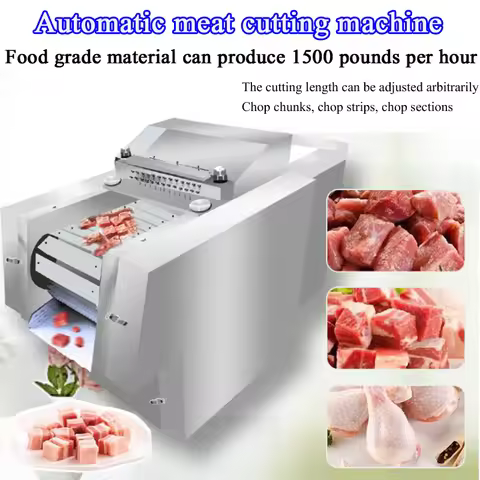 Commercial Automatic Meat Cube Cutting Machine One Step Forming for Chicken Pork Beef for Chicken Po