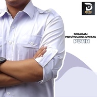 Murah Seragam Baju Biru Navy Dongker Pangkat Kemeja Panjang Trans Net TV PDH PDL Lengan Tangan Panja