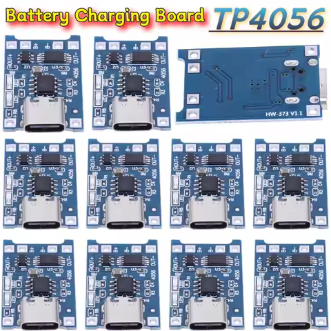 TP4056 Lithium Battery Charger Module 1A Portable Battery Charger Panel Type C 4.5V-5V for Lithium B
