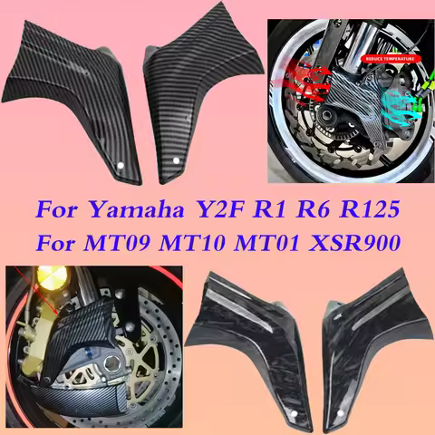 For Yamaha YZF R1 R1M R6 R125 MT09 MT-10 MT01 XSR900 Front Caliper Radiator Cover Air Ducts Brake Co