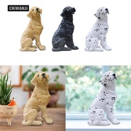 CHiWANji Dog Sculpture for Garden Creative Resin Yard Art Piece for Living Room Shelf