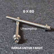 Probolt stainless V1 bolt 6x80 thread 10 length 8 cm stainless steel 304 thailandOriginal