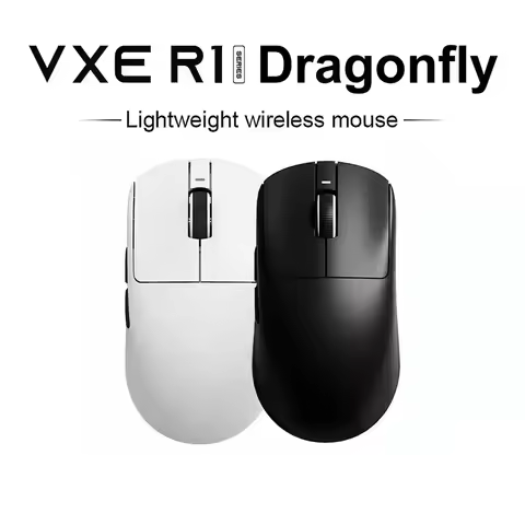 VXE Dragonfly R1 Series Gaming Mouse 2.4G Wireless Mouse Rechargeable Gamer Paw3395 Lightweight Ergo