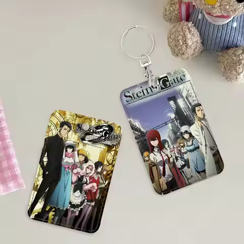 Anime Steins Gate Card Holder Suitable For Bank Access Library Parking Bus Subway And Keychain