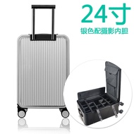 Rusent Camera Liner Bag-Way Luggage Toolbox SLR Photography Box 20-Inch Side Open Trolley Case Board