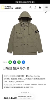 National Geographic 口袋連帽外套