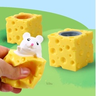 SNI Mainan Pop it Squishy Karet Silikon / Mainan tikus Keju Lucu Remasan / Mainan Penghilang Stres (