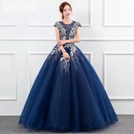 Navy Blue Bridesmaid Ball Gown Red Golden Yellow Emcee MAXI Dress Gaun Malam Pengantin Panjang Pakai