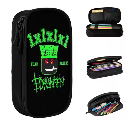 Forsaken 1x1x1x1 Team Killers Pencil Case Cute Pen Holder Bag Student Big Capacity School Supplies Z