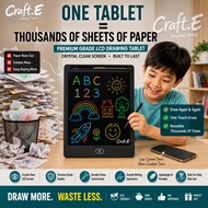 Craft.E LCD Drawing Tablet for Kids Reusable Writing Board Educational Learning Toy ABC Practice Dra