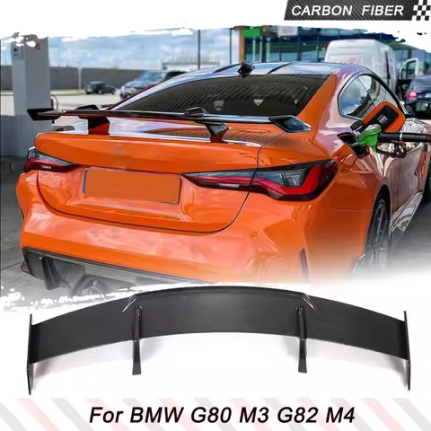 Real Carbon Fiber Rear Trunk Spoiler For BMW 3 Series G80 M3 4 Series G82 M4 2021 2022 2023 Car Trun