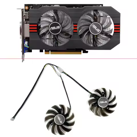 75MM FD7010H12S 4PIN 12V Video Card Fan For ASUS R7 260X GTX 1050Ti 660 760 750Ti Graphics Card Repl