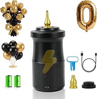 Balloon Pump Electric with Battery, 2-in-1 Electric Air Pump for Long Balloon Inflator Blower Machin