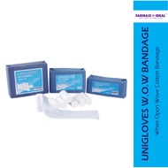 Unigloves W.O.W Bandage - Gauze Bandage First Aid Refill White Open Wove Cotton Bandage
