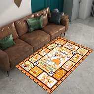 Hkstorage 1 cái Thảm trải nền họa tiết Corgi dễ thương Thảm sợi polyester thảm chống trượt chống ngả