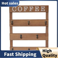 Wooden Mug Storage Rack Coffee Tea Water Cup Hanging Holder Wall Mounted Draining Mug Rack Down Mug 