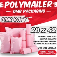 PLASTIC POLYMAILER 28X42 BABY PINK Premium Thick Glue POLYMAILER Envelope Bag Color Bubble Packing C