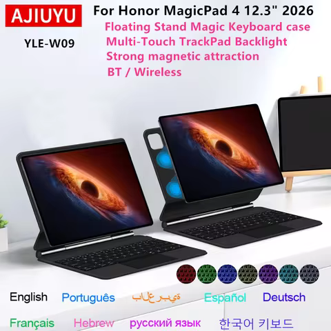Magic Keyboard Folio for HONOR MagicPad 4 Smart Case 12.3" 2026 Honor MagicPad4 3Pro 12.3'' YLE-W09 