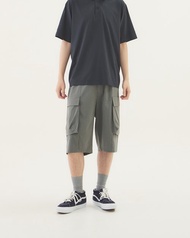 立體口袋工裝短褲