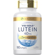 Carlyle Lutein and Zeaxanthin  | 40mg | 180 Softgels | Pills for Eyes | Eye Health Vitamins | Visi-G